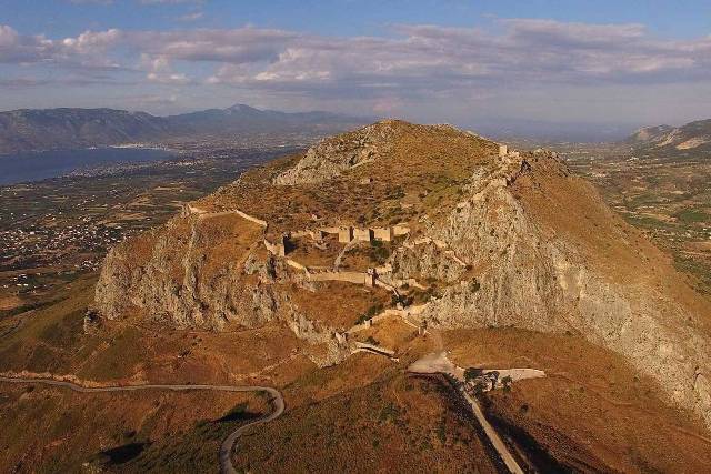 Acrocorinth - Aerial view on fortress entrance